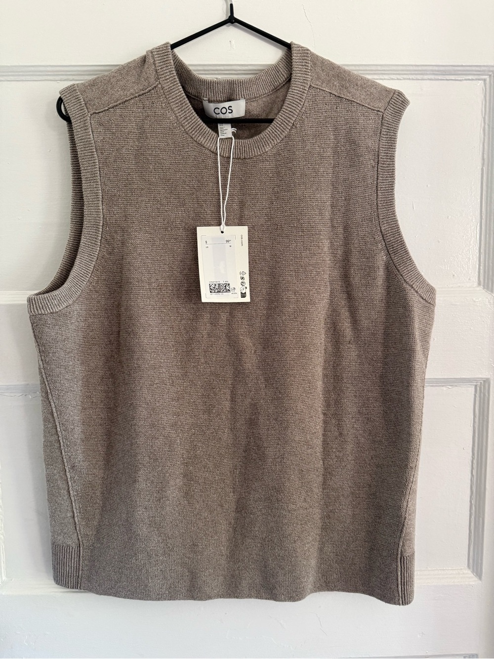 COS Sleeveless Knit Vest in Taupe Brown